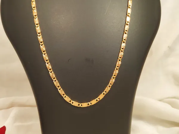 1_Gram_Gold-Plated_Silver_Chain_23.5_Inch_For_Women