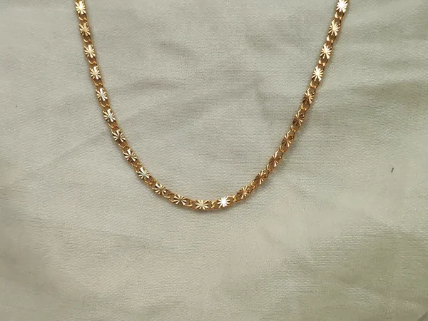 1_Gram_Gold-Plated_Silver_Chain_23.5_Inch_For_Women