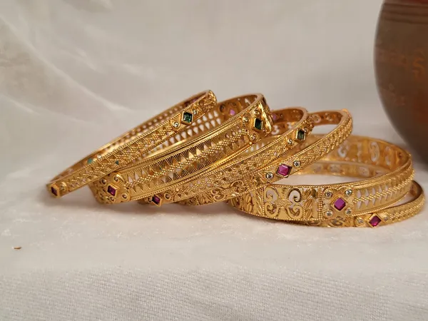 1_Gram_Gold-Plated_Brass_Rajasthani_Bangles_Set_Of_6