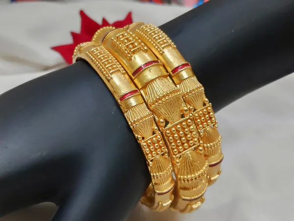 1_Gram_Gold-Plated_Brass_Rajasthani_Bangles_Set_Of_6