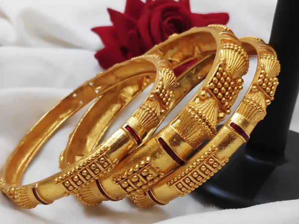1_Gram_Gold-Plated_Brass_Rajasthani_Bangles_Set_Of_6