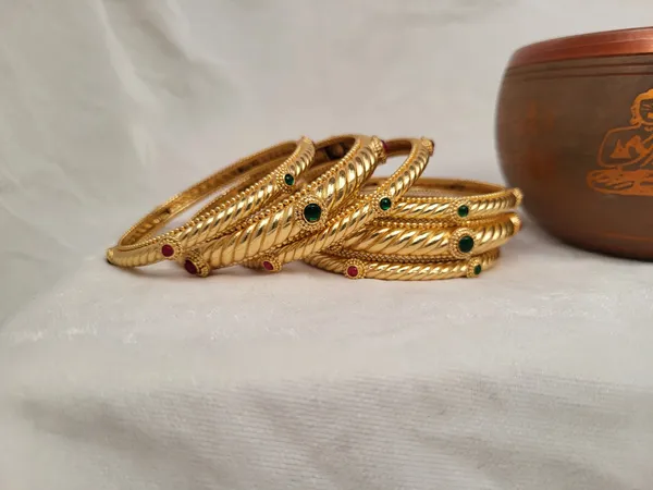 1_Gram_Gold-Plated_Brass_Rajasthani_Bangles_Set_Of_6