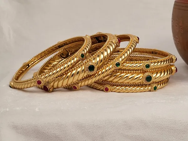 1_Gram_Gold-Plated_Brass_Rajasthani_Bangles_Set_Of_6