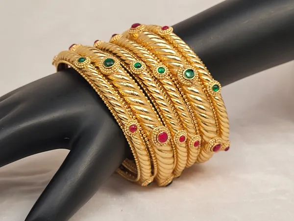 1_Gram_Gold-Plated_Brass_Rajasthani_Bangles_Set_Of_6