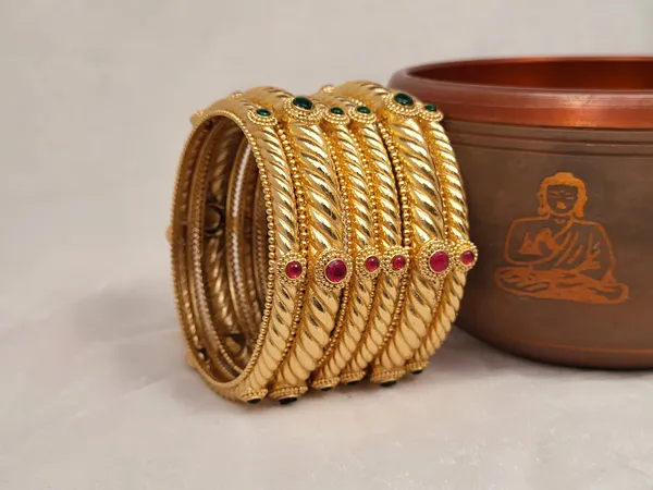 1_Gram_Gold-Plated_Brass_Rajasthani_Bangles_Set_Of_6