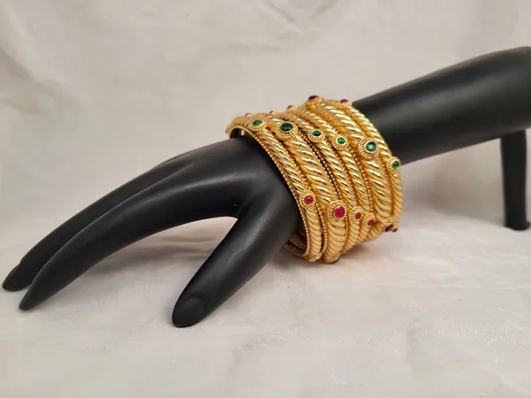 1_Gram_Gold-Plated_Brass_Rajasthani_Bangles_Set_Of_6