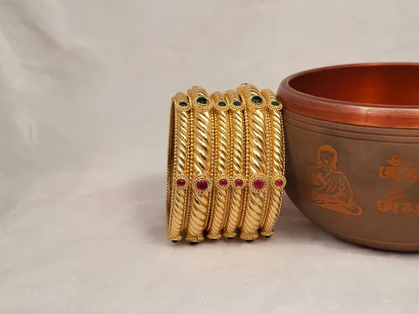 1_Gram_Gold-Plated_Brass_Rajasthani_Bangles_Set_Of_6