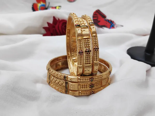 1_Gram_Gold-Plated_Brass_Rajasthani_Bangles_Set_Of_6