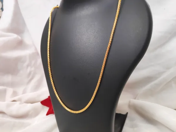 1_Gram_Gold-Plated_Chain_21_Inch_For_Women