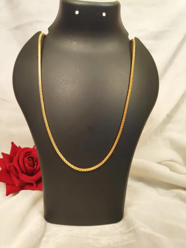 1_Gram_Gold-Plated_Chain_21_Inch_For_Women