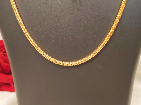 1_Gram_Gold-Plated_Chain_21_Inch_For_Women