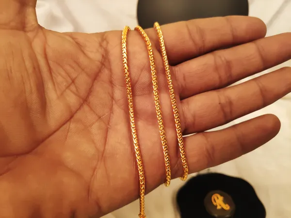 1_Gram_Gold-Plated_Chain_21_Inch_For_Women