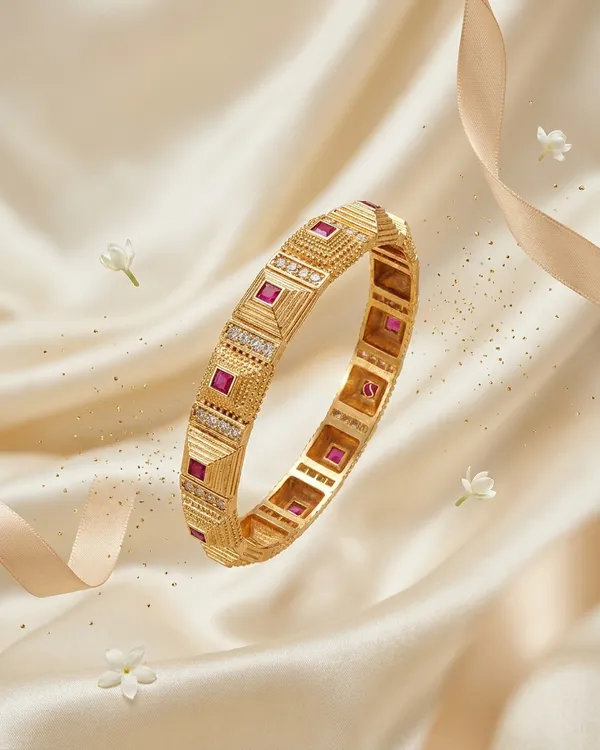 Royal_Ruby_&_Gold_Geometric_Bangles