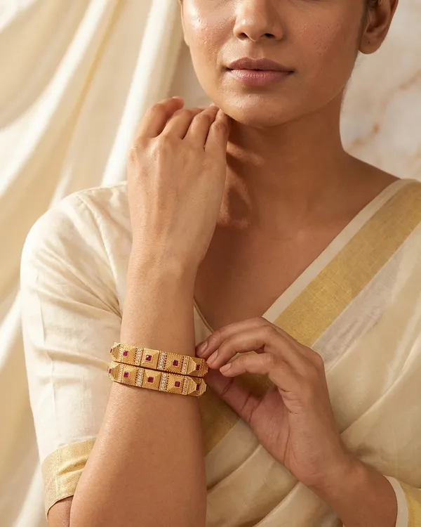 Royal_Ruby_&_Gold_Geometric_Bangles