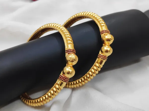 1_Gram_Gold-Plated_Brass_Rajasthani_Bangles_Set_Of_2