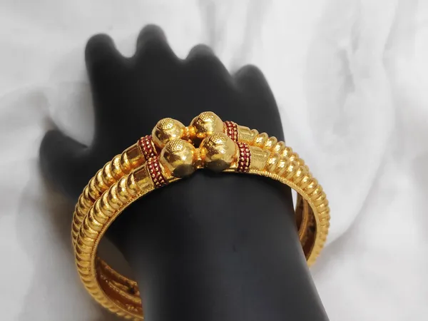 1_Gram_Gold-Plated_Brass_Rajasthani_Bangles_Set_Of_2
