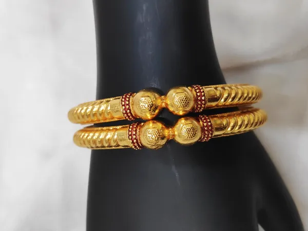 1_Gram_Gold-Plated_Brass_Rajasthani_Bangles_Set_Of_2