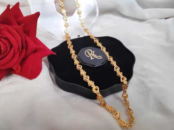 1_Gram_Gold-Plated_Silver_Chain_21_Inch_For_Women