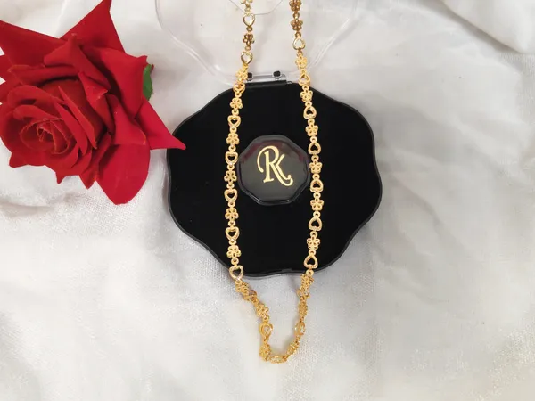 1_Gram_Gold-Plated_Silver_Chain_21_Inch_For_Women
