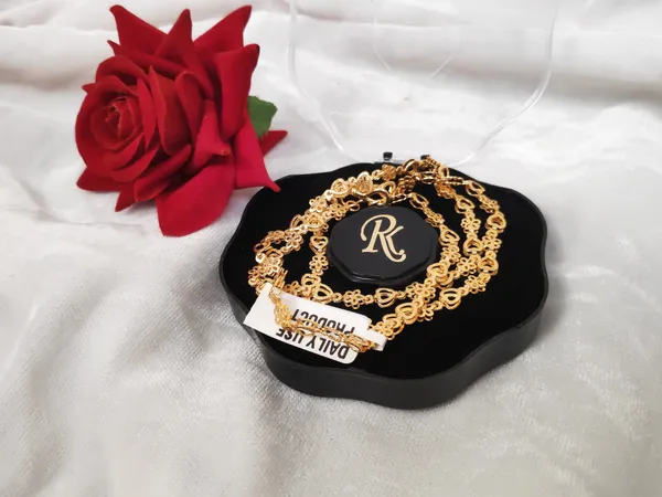 1_Gram_Gold-Plated_Silver_Chain_21_Inch_For_Women