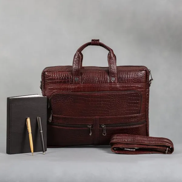 Brown_Leather_Laptop_Bag_For_Men_Office_|_3_Zipper_Pockets_|_2_Inner_Spacious_Compartments_|_Adjustable_and_Removable_Shoulder_Strap