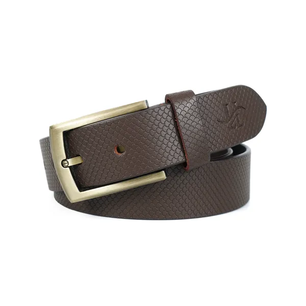 Brown_Leather_Belt_With_Metal_Buckle_For_Men_|_Premium_Fish_Print_Leather_Lightweight_Classic_Belt_With_Durable_Stitching_|_Width-3cm_(30mm)