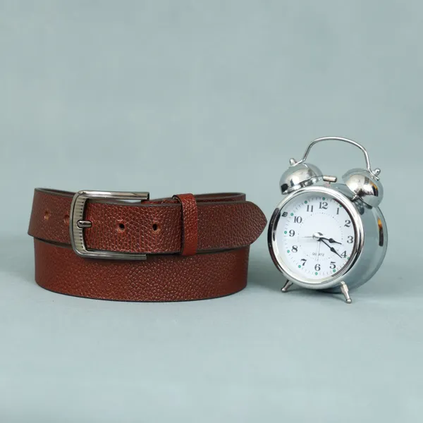 Tan_Leather_Belt_With_Metal_Buckle_For_Men_|_Premium_Smooth_Leather_Lightweight_Classic_Belt_With_Durable_Stitching_|_Width-_3.5cm_(35mm)