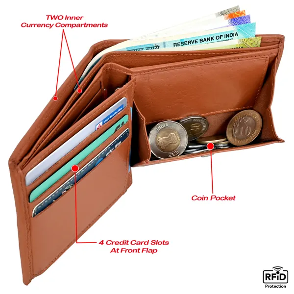 Black_&_Brown_Rfid_Protected_Leather_Wallets_For_Men_I_3_Card_Slots_I_2_Inner_Compartments_|_1_Front_Flap_Coin_Pocket__(Pack_of_2)