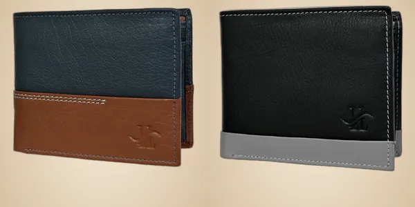 Black_&_Brown_Rfid_Protected_Leather_Wallets_For_Men_I_3_Card_Slots_I_2_Inner_Compartments_|_1_Front_Flap_Coin_Pocket__(Pack_of_2)