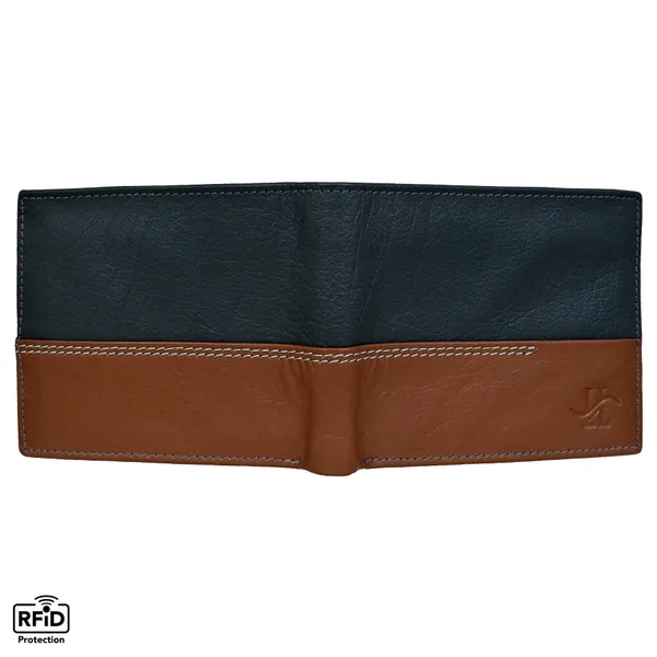 Black_&_Brown_Rfid_Protected_Leather_Wallets_For_Men_I_3_Card_Slots_I_2_Inner_Compartments_|_1_Front_Flap_Coin_Pocket__(Pack_of_2)