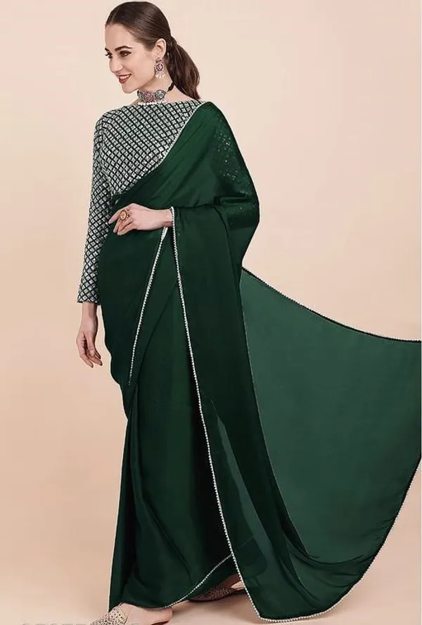 Green_Sana_Silk_Solid_Saree_For_Women_With_Unstitched_Blouse