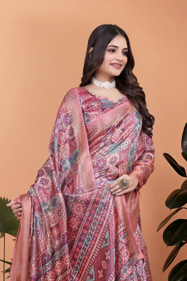 Pink_Soft_Silk_Saree_with_Copper_Zari_Border_&_Multicolor_Pallu