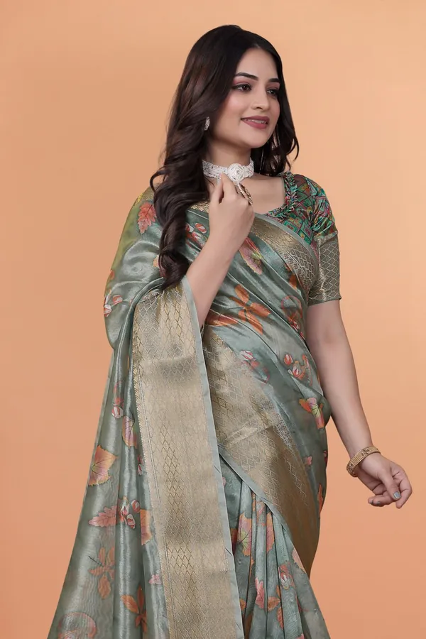 Sage_Green_Soft_Silk_Saree_with_Elegant_Floral_Prints_&_Rich_Pallu