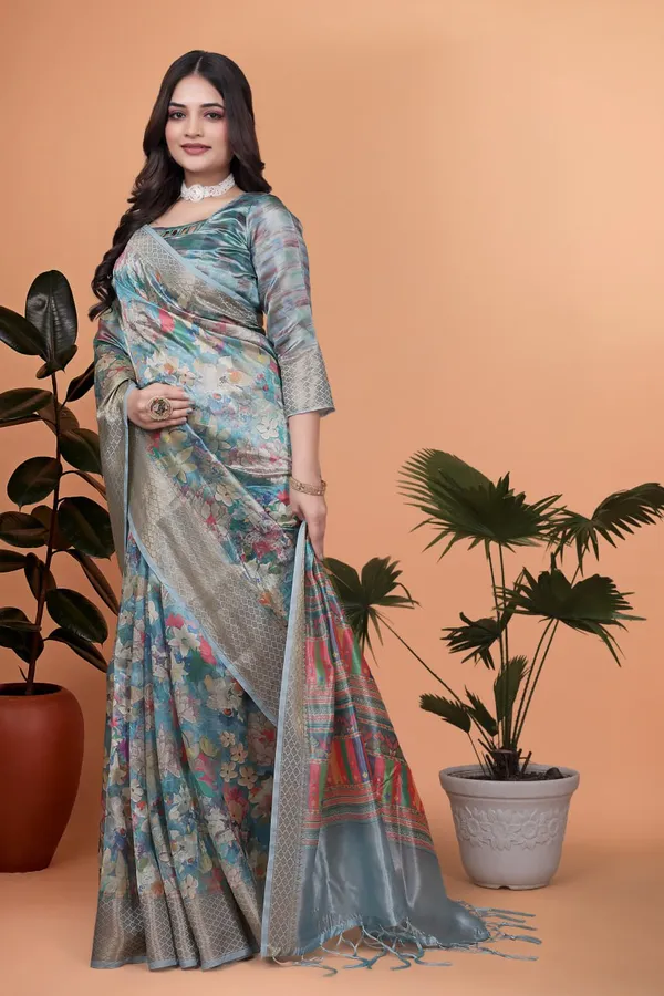 Sky_Blue_Floral_Soft_Silk_Saree_with_Multicolor_Pallu