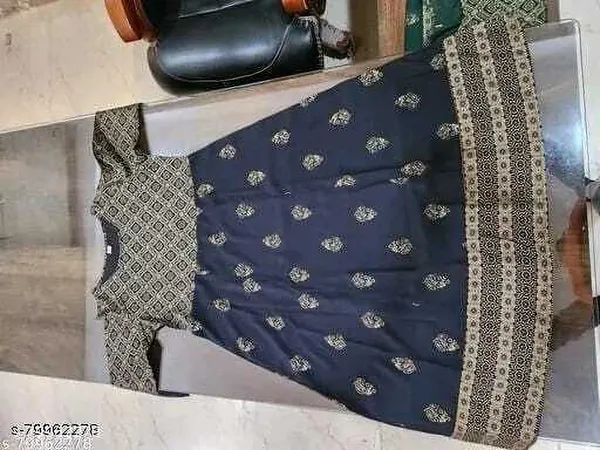 Black_Viscose_Rayon_Floral_Print_Gown_For_Women