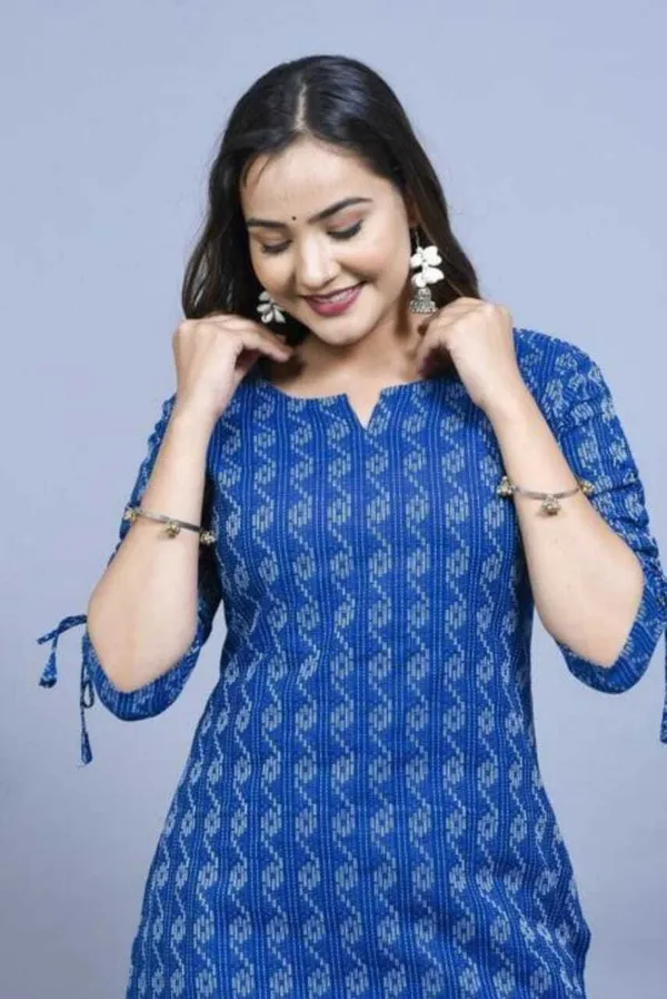 Blue_Viscose_Rayon_Printed_Kurta_For_Women