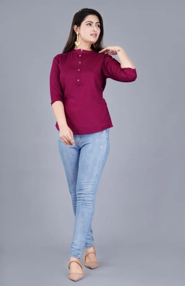 Purple_Viscose_Rayon_Solid_Regular_Top_For_Women