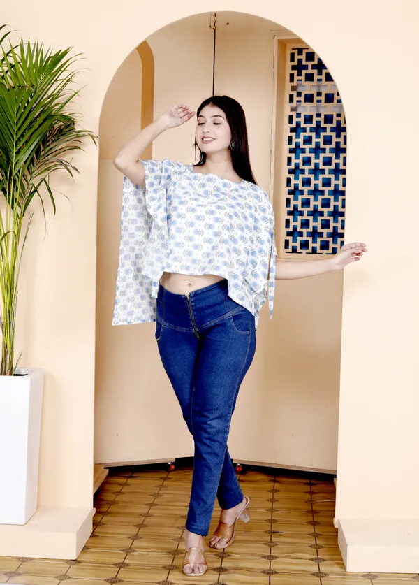 White_Pure_Cotton_Striped_Regular_Crop_Top_For_Women