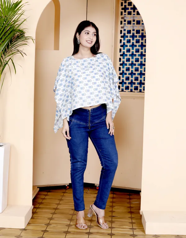 White_Pure_Cotton_Striped_Regular_Crop_Top_For_Women