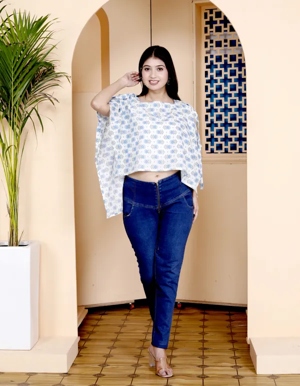 White_Pure_Cotton_Striped_Regular_Crop_Top_For_Women