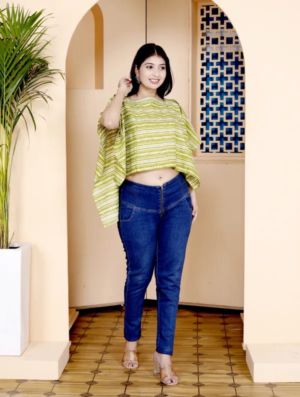 Yellow_Pure_Cotton_Striped_Regular_Crop_Top_For_Women