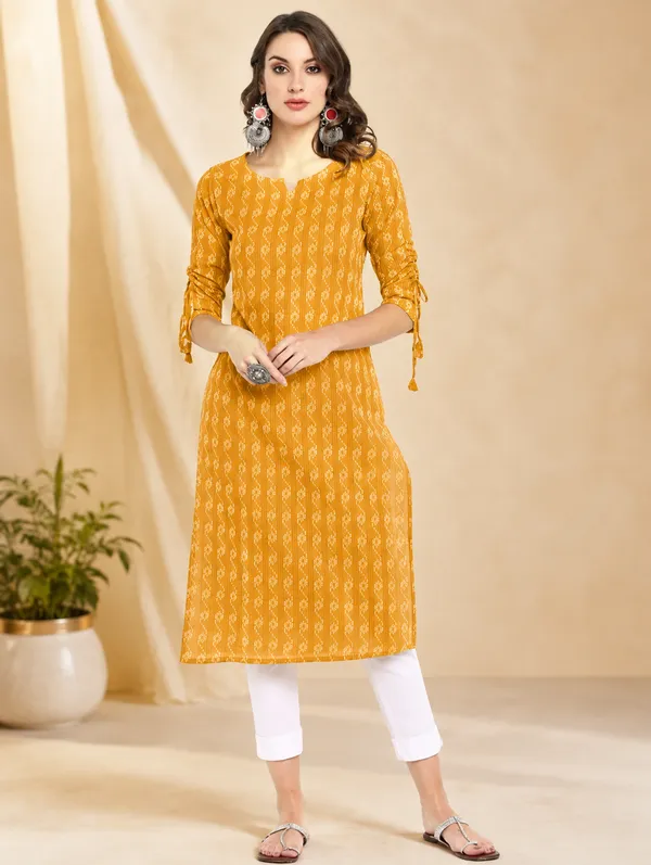 Yellow_&_Beige_Viscose_Rayon_Printed_Regular_Kurta_For_Women