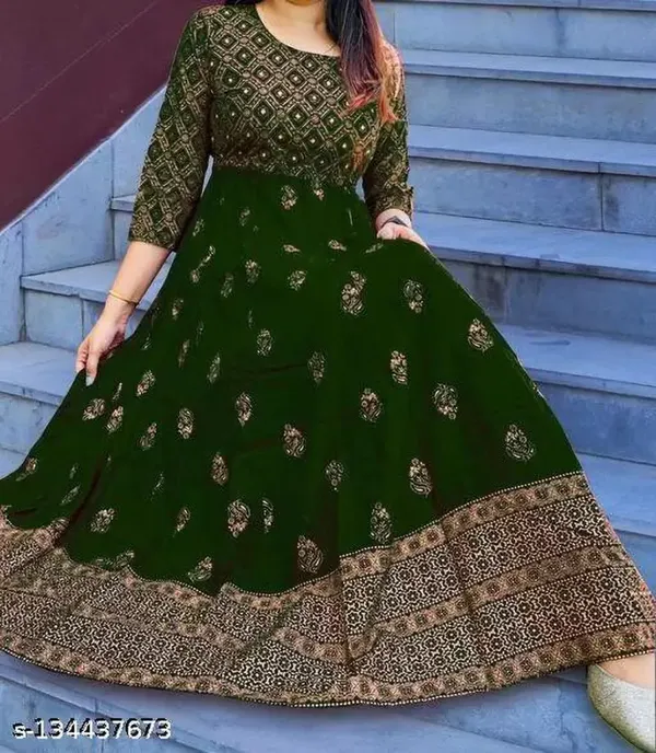 Green_Viscose_Rayon_Printed_Regular_Kurta_For_Women