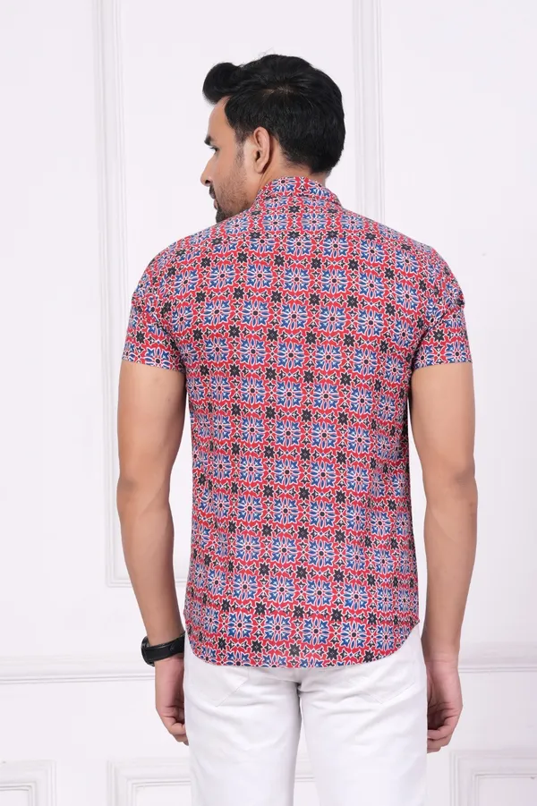 Red_&_Blue_&_Black_Cotton_Stylish_Half_Sleeve_Shirt_For_Mens