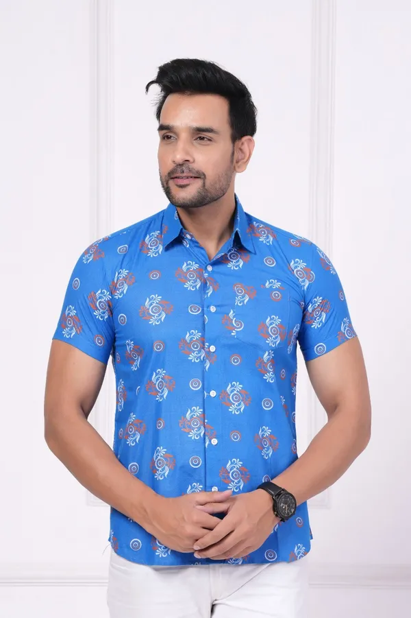Blue_&_White_&_Orange_Cotton_Stylish_Half_Sleeve_Shirt_For_Mens