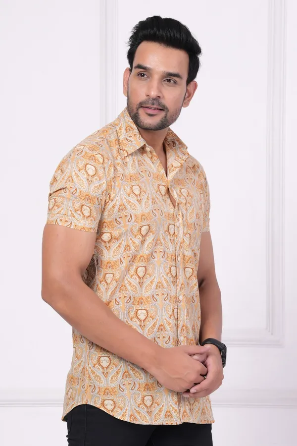 Multicolor_Cotton_Stylish_Half_Sleeve_Shirt_For_Mens