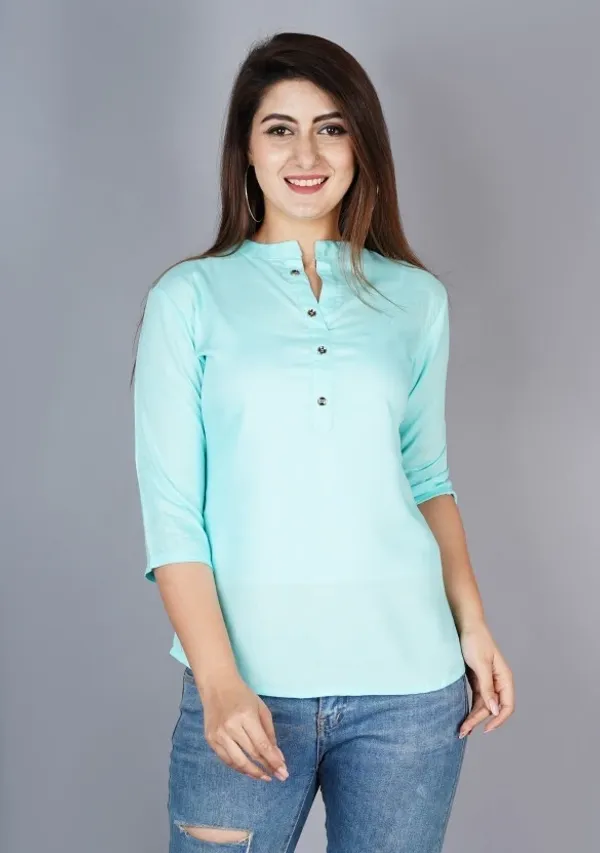 Light_Blue_Viscose_Rayon_Solid_Regular_Top_For_Women