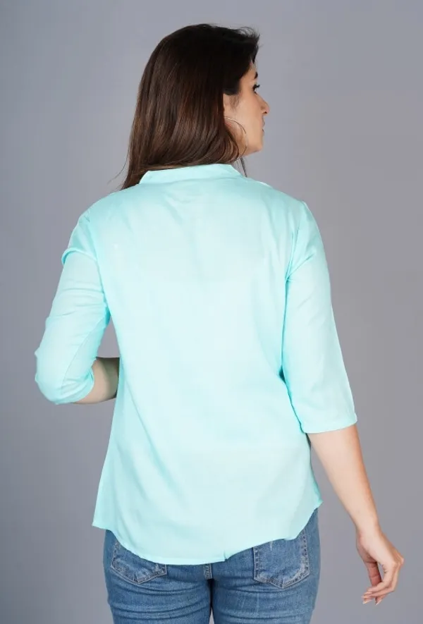 Light_Blue_Viscose_Rayon_Solid_Regular_Top_For_Women