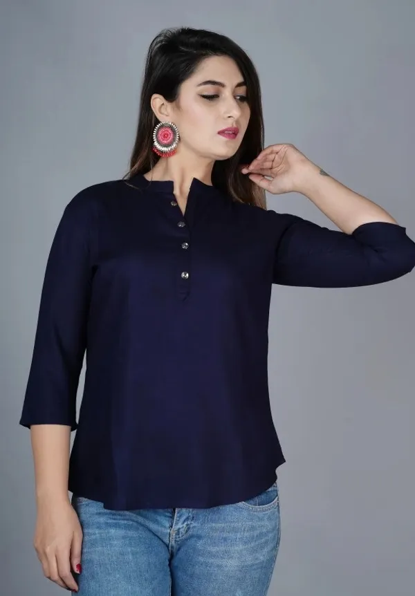 Blue_Viscose_Rayon_Solid_Regular_Top_For_Women