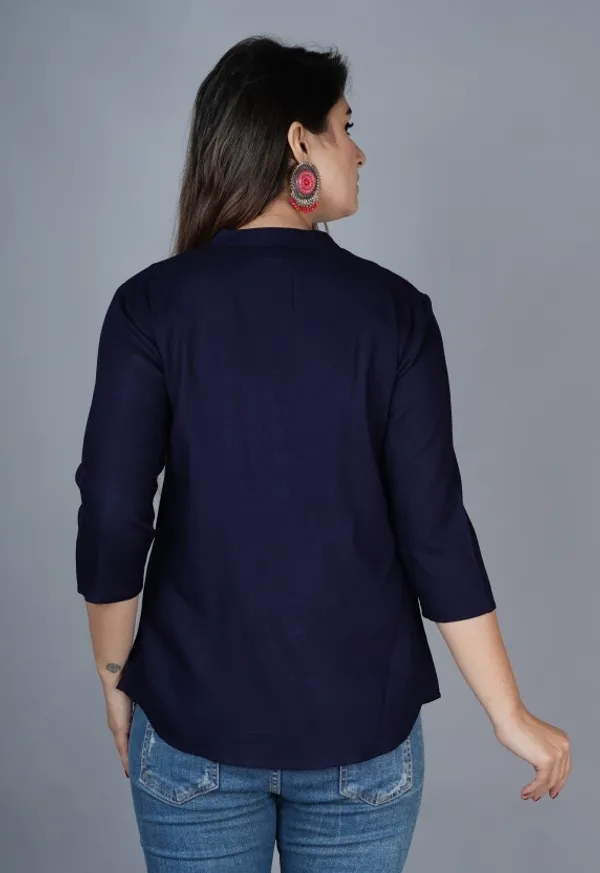 Blue_Viscose_Rayon_Solid_Regular_Top_For_Women